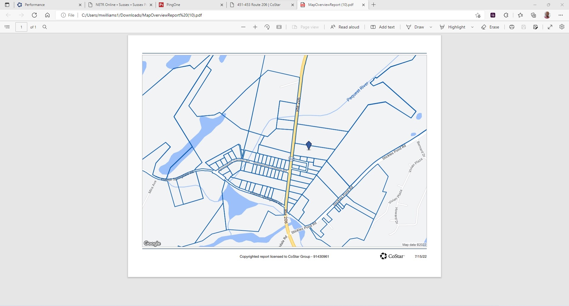 451-453 Route 206, Newton, NJ for sale Plat Map- Image 1 of 1