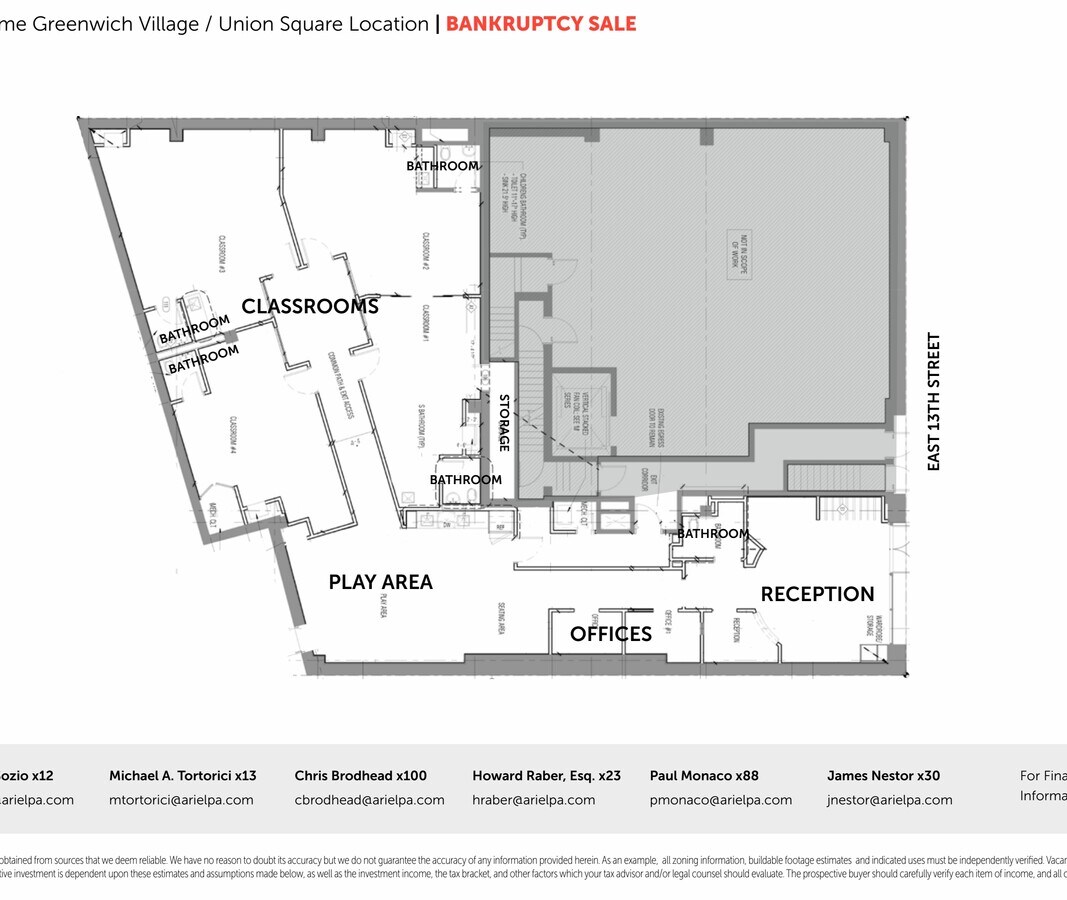 12 E 13th St, New York, NY 10003 - Unit COMM -  - Floor Plan - Image 1 of 10