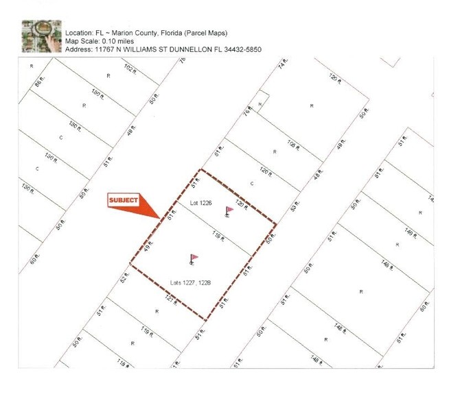 11767 N Williams St, Dunnellon, FL for sale - Plat Map - Image 2 of 2