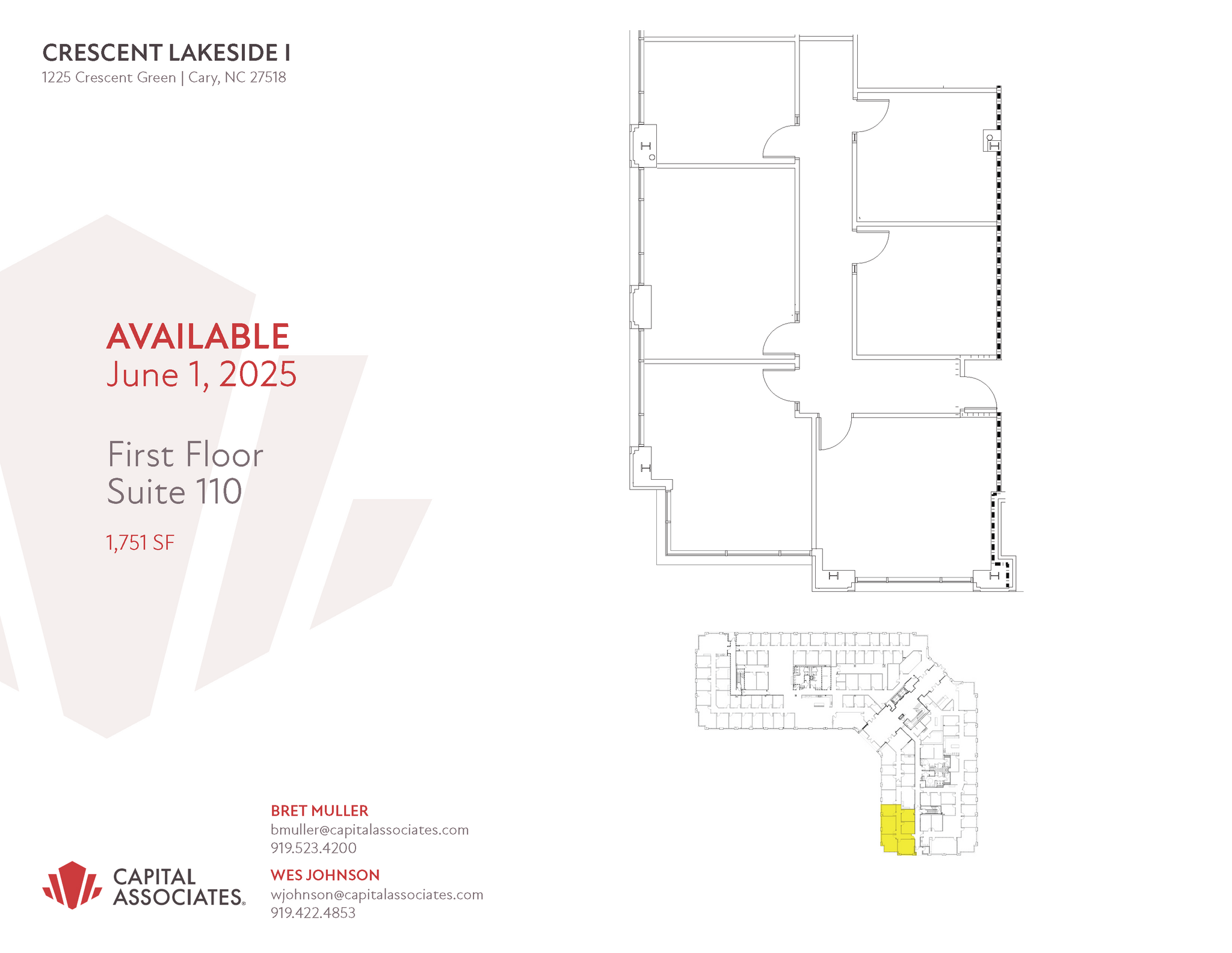 1225 Crescent Green Dr, Cary, NC for lease Floor Plan- Image 1 of 1