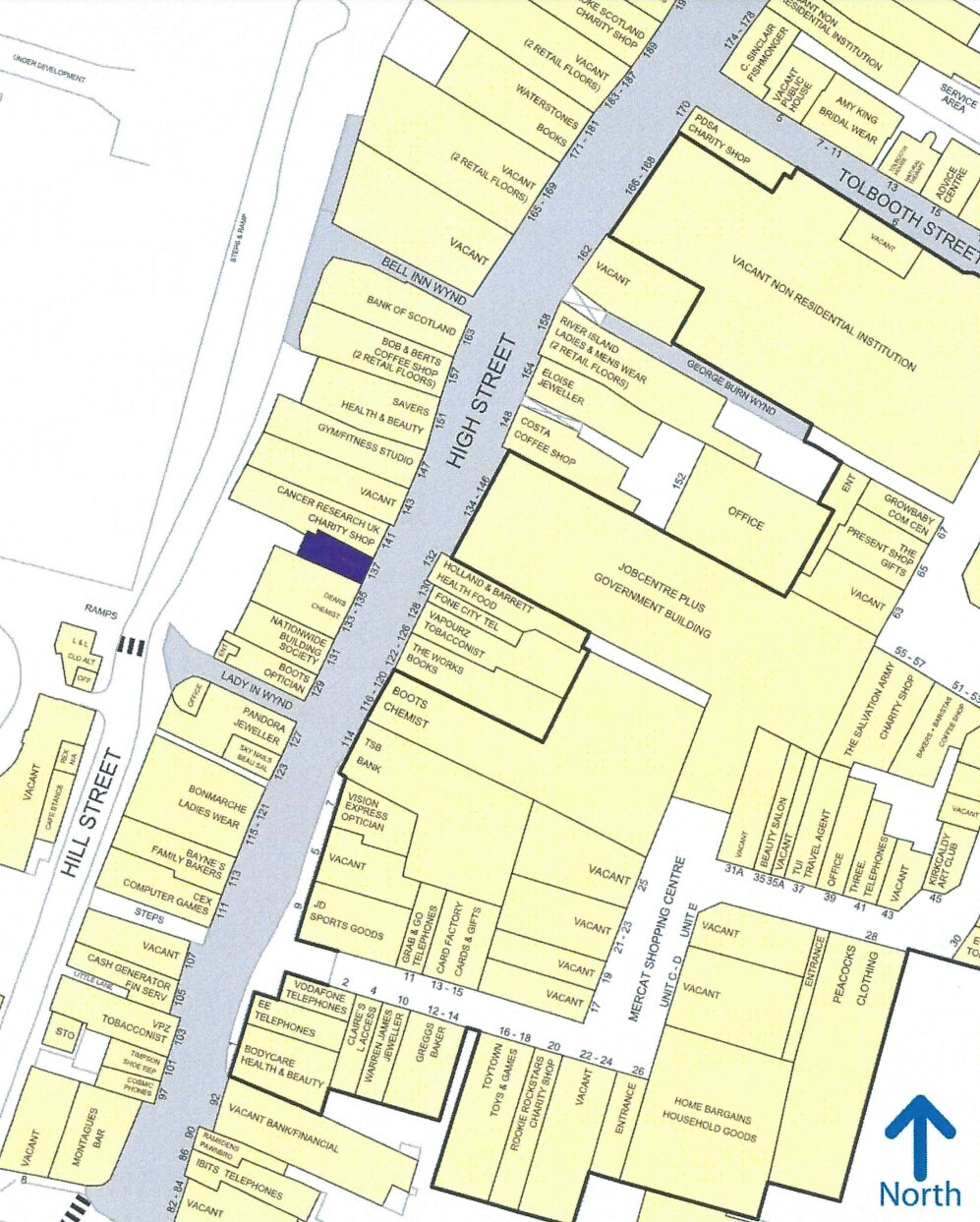 137 High St, Kirkcaldy for lease Goad Map- Image 1 of 1