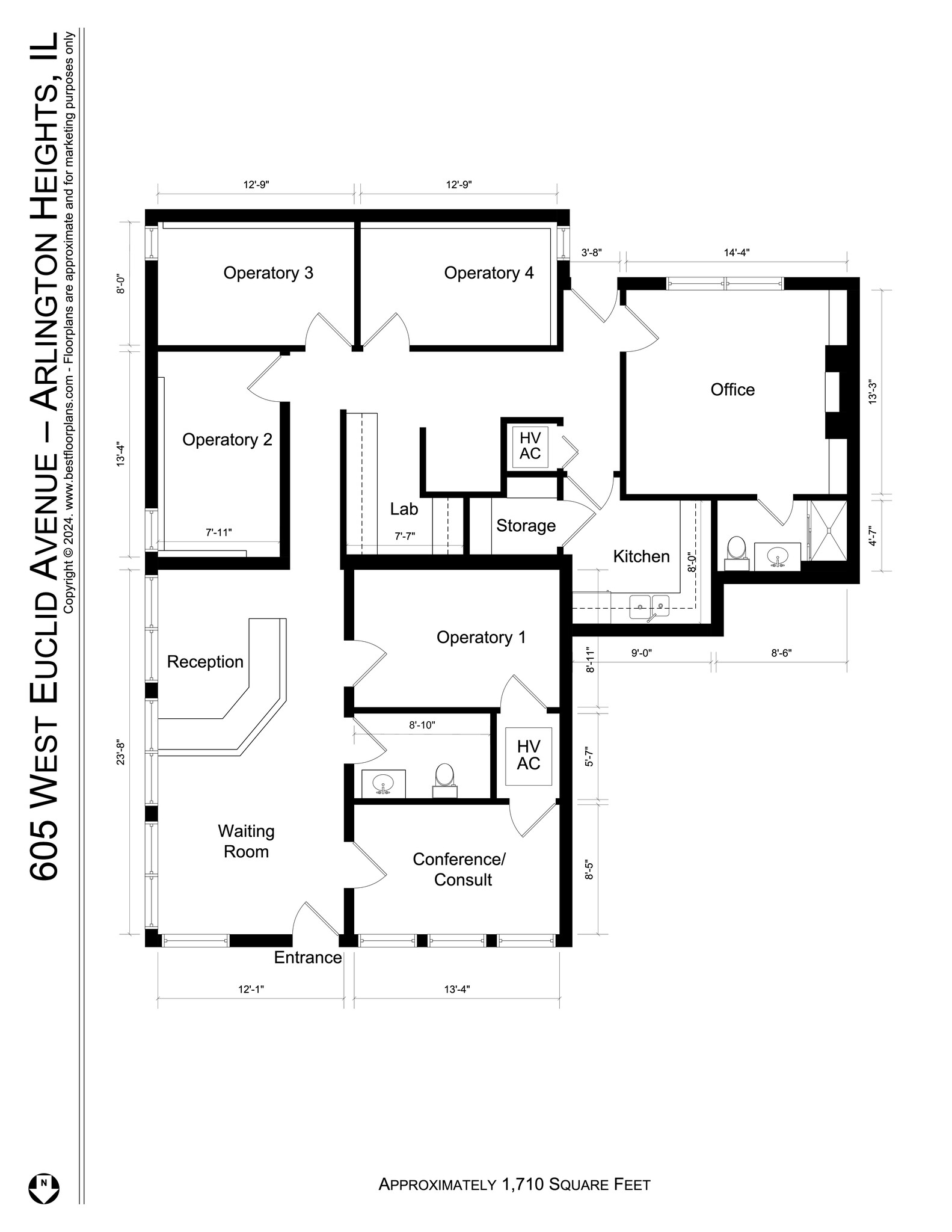 605-615 W Euclid Ave, Arlington Heights, IL for lease Site Plan- Image 1 of 22