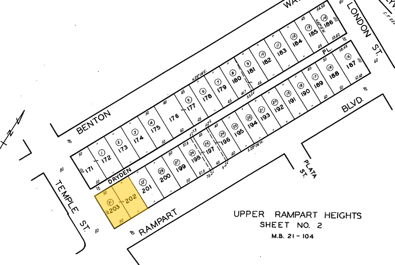 301-307 N Rampart Blvd, Los Angeles, CA for lease - Plat Map - Image 2 of 4