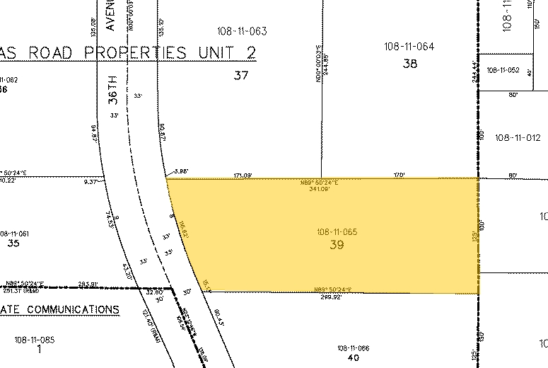 2823 N 36th Ave, Phoenix, AZ for lease - Plat Map - Image 2 of 5