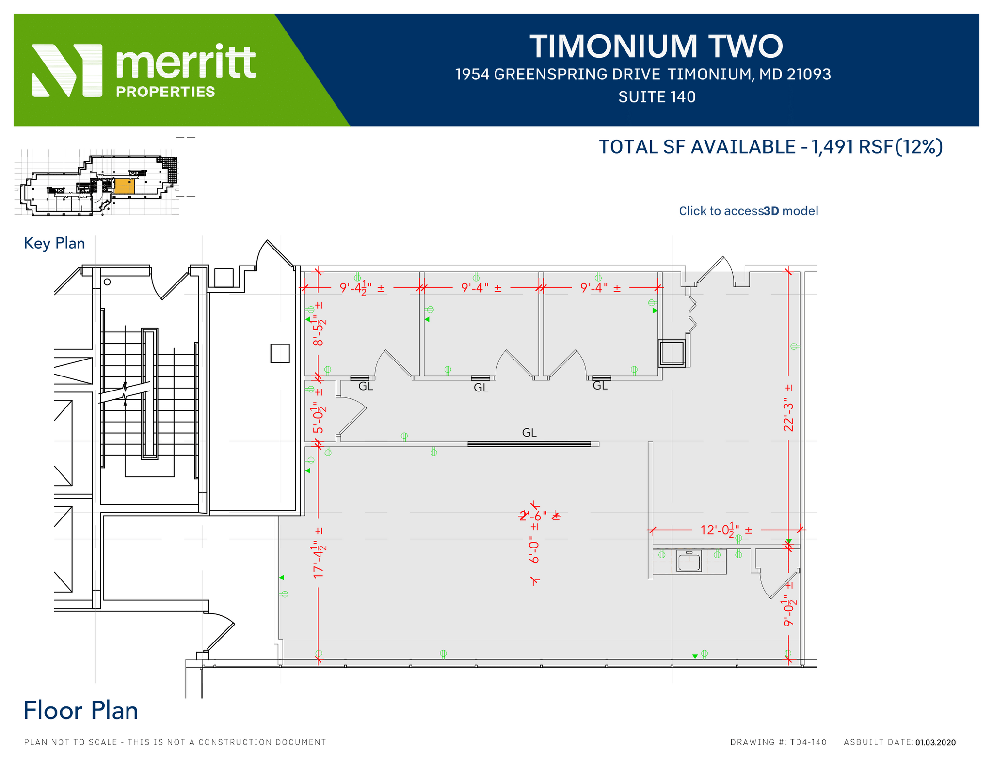 1966 Greenspring Dr, Timonium, MD for lease Floor Plan- Image 1 of 1