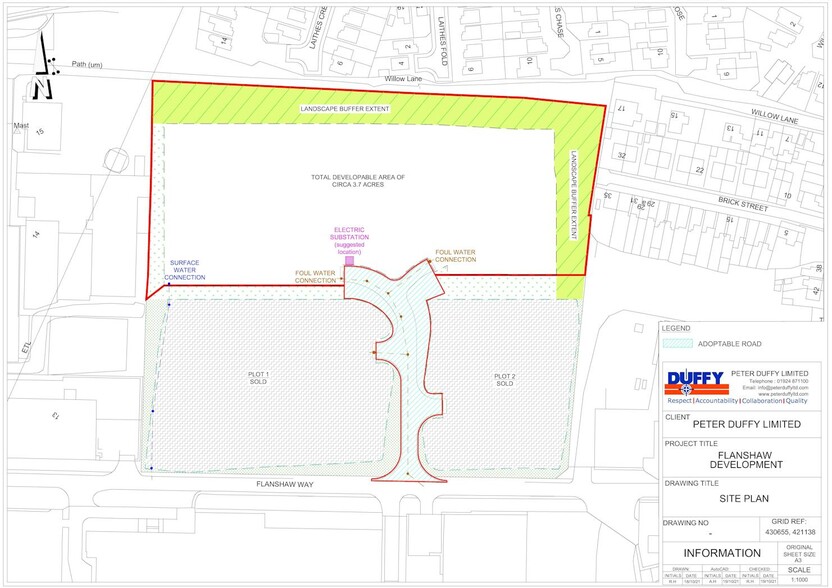 Flanshaw Way, Wakefield for sale - Site Plan - Image 2 of 2