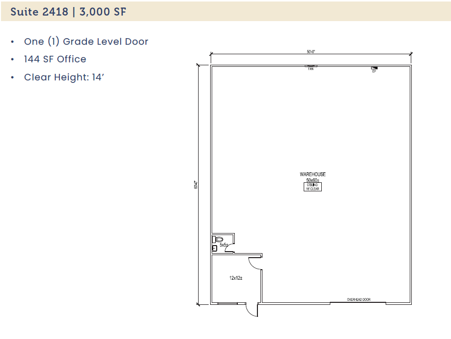 2412-2438 Minnis Dr, Haltom City, TX for lease Floor Plan- Image 1 of 1