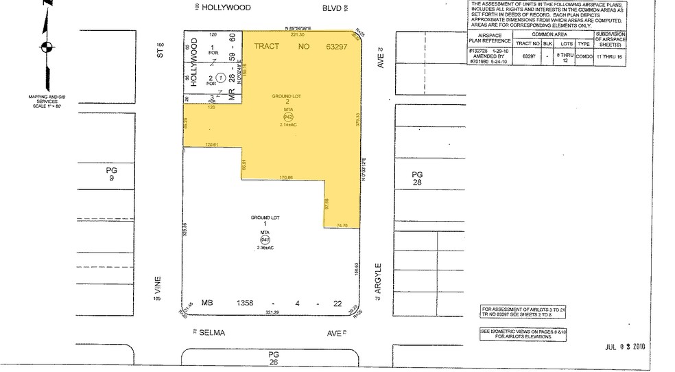 6250 Hollywood Blvd, Los Angeles, CA for lease - Plat Map - Image 2 of 34