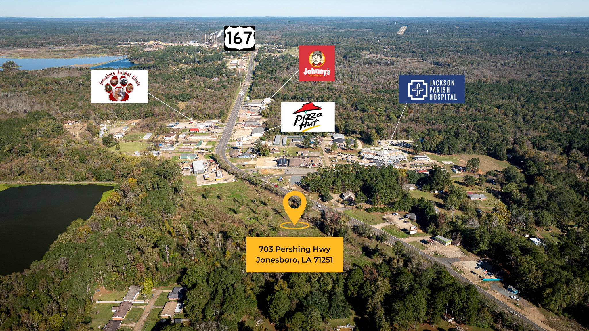703 Pershing Hwy, Jonesboro, LA for sale Aerial- Image 1 of 7