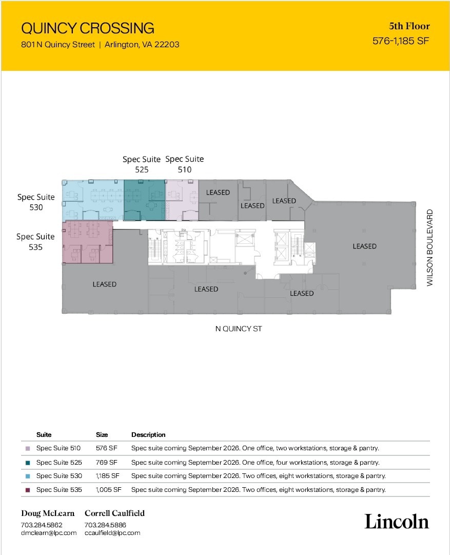801 N Quincy St, Arlington, VA for lease Floor Plan- Image 1 of 1