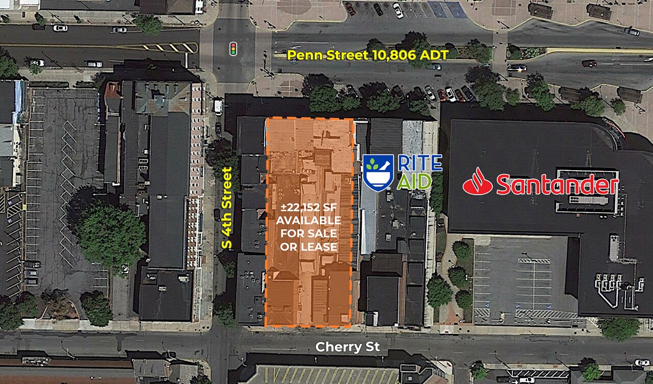 408 Penn St, Reading, PA for sale Aerial- Image 1 of 8