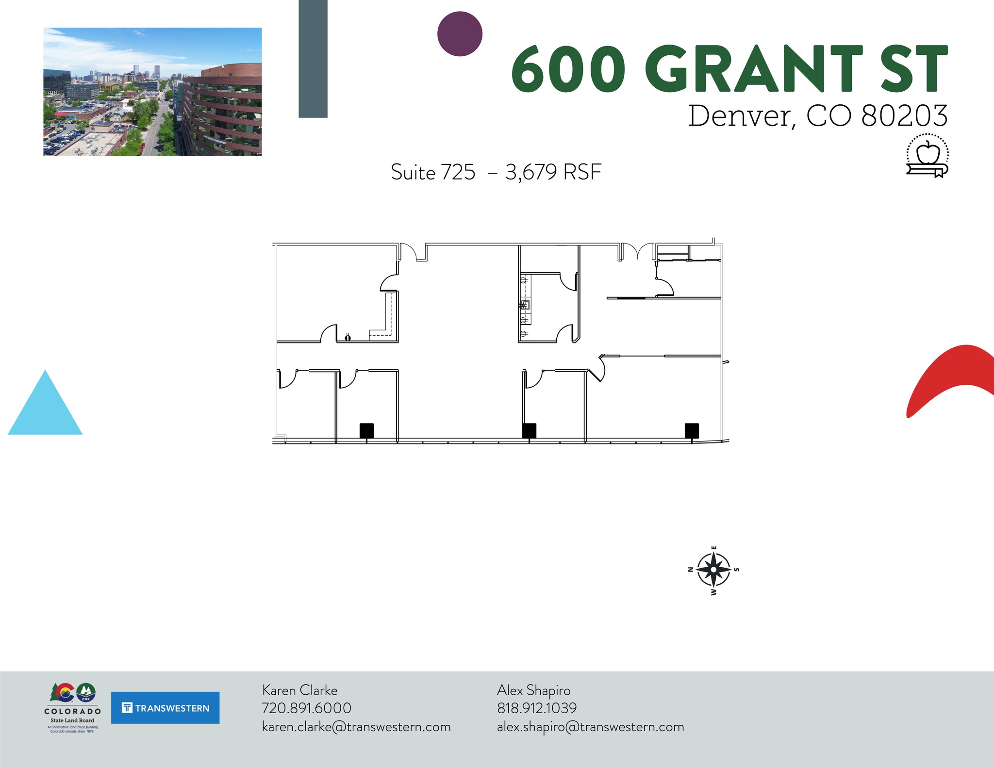 600 Grant St, Denver, CO for lease Site Plan- Image 1 of 3