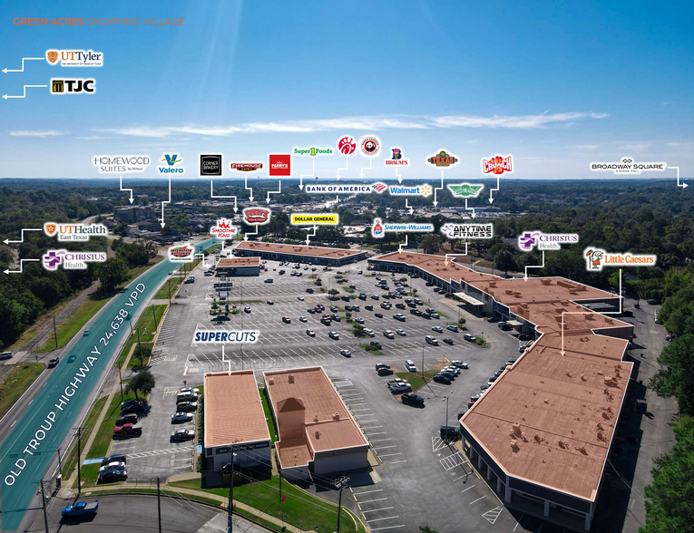 1700-1880 Troup Hwy, Tyler, TX for lease - Building Photo - Image 2 of 6