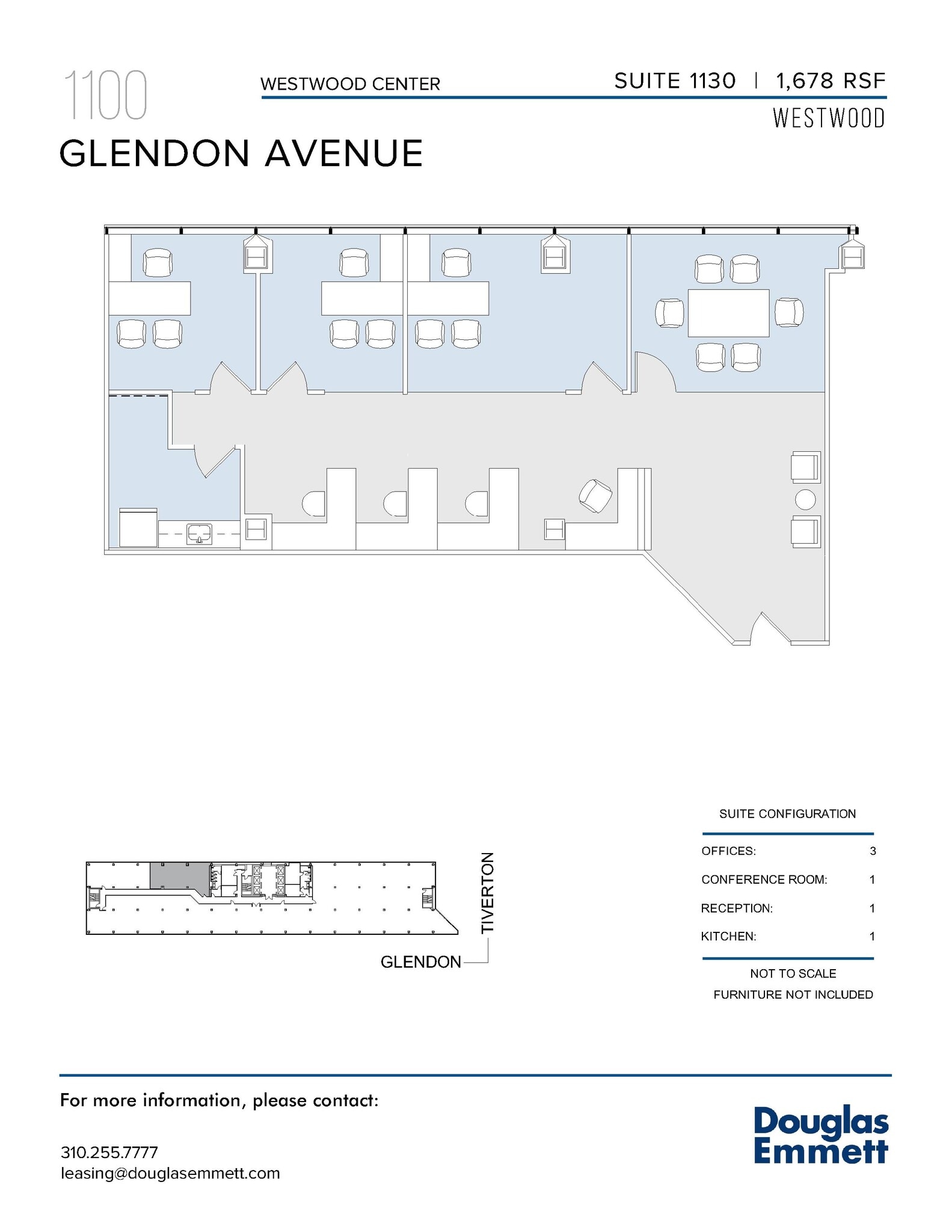 1100 Glendon Ave, Los Angeles, CA for lease Floor Plan- Image 1 of 1