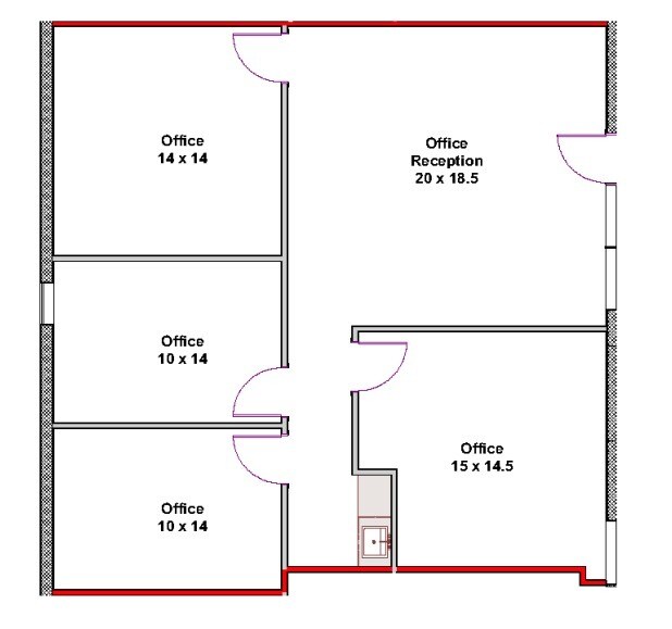 1480 E Bethany Home Rd, Phoenix, AZ for lease Floor Plan- Image 1 of 1