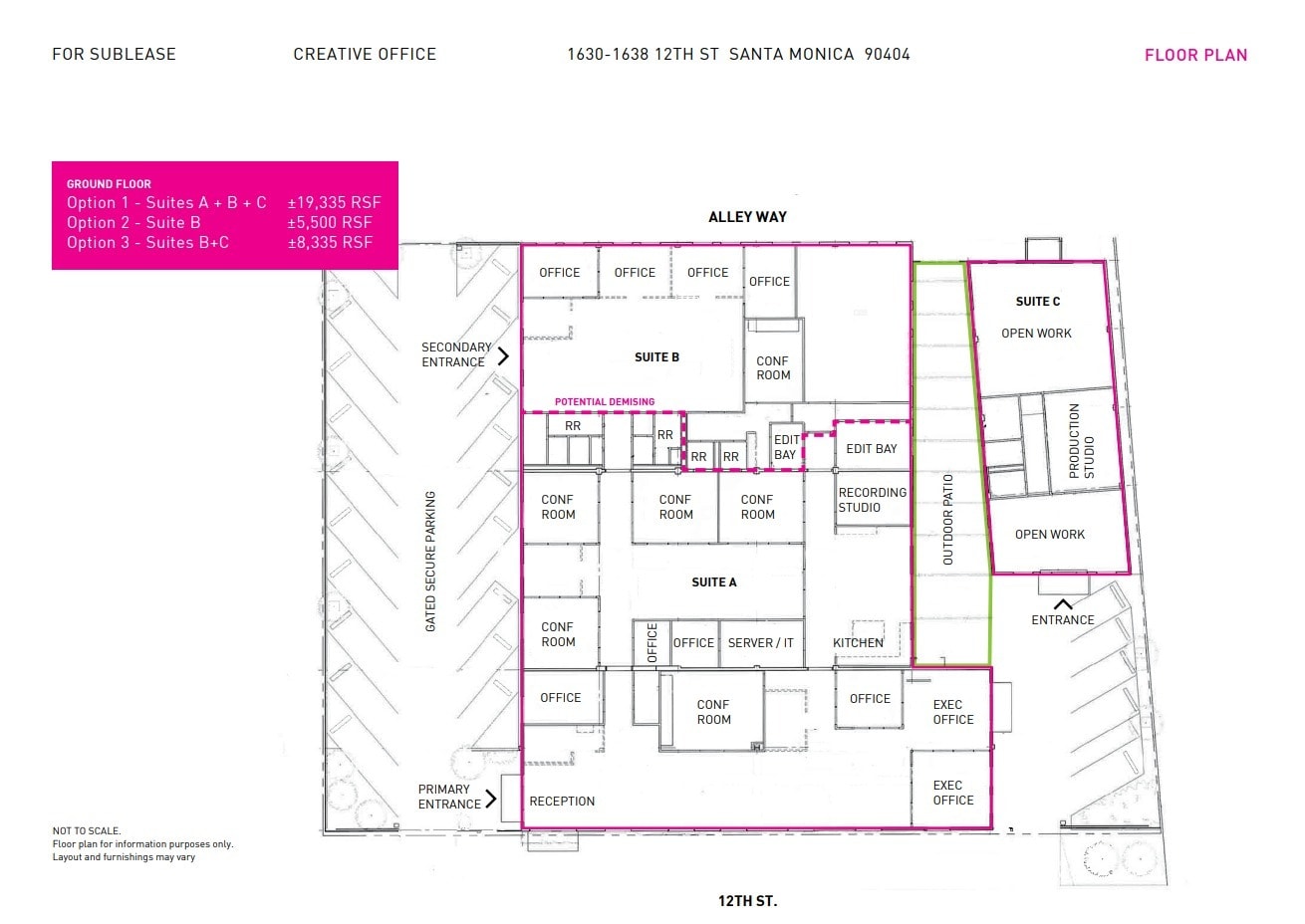 1630-1638 12th St, Santa Monica, CA for lease Floor Plan- Image 1 of 1