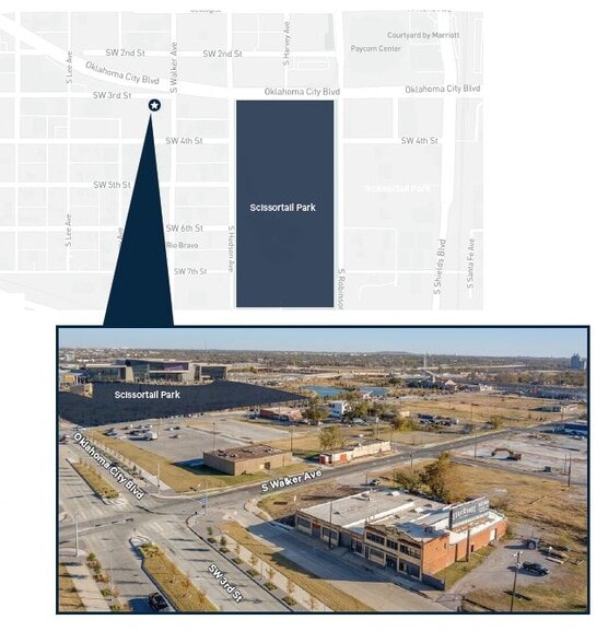 512 SW 3rd St, Oklahoma City, OK for sale - Aerial - Image 3 of 4