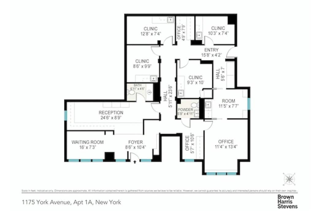 435 E 63rd St, New York, NY 10065 - Unit 1A -  - Floor Plan - Image 1 of 1
