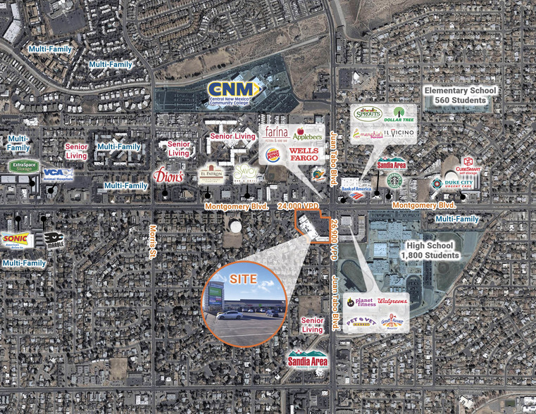 11000-11052 Montgomery Blvd NE, Albuquerque, NM for sale - Aerial - Image 1 of 1