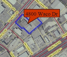 4800 Waco Dr, Waco, TX - aerial  map view