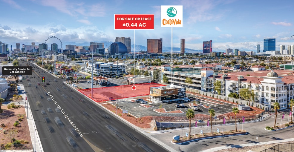 E Flamingo Rd & S University Center Dr, Las Vegas, NV for sale - Aerial - Image 1 of 4