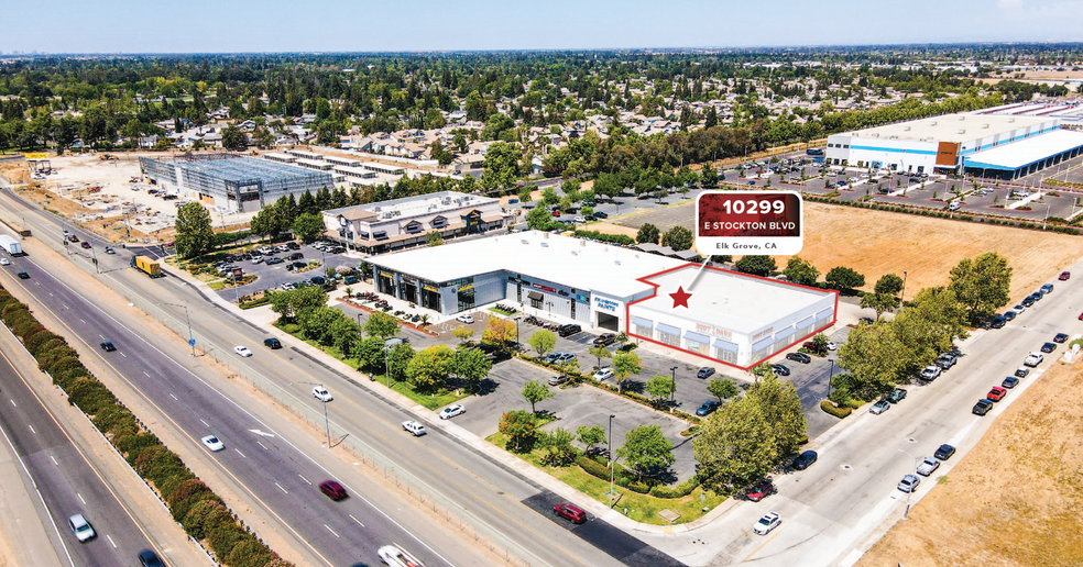 10299 E Stockton Blvd, Elk Grove, CA for lease - Aerial - Image 3 of 9