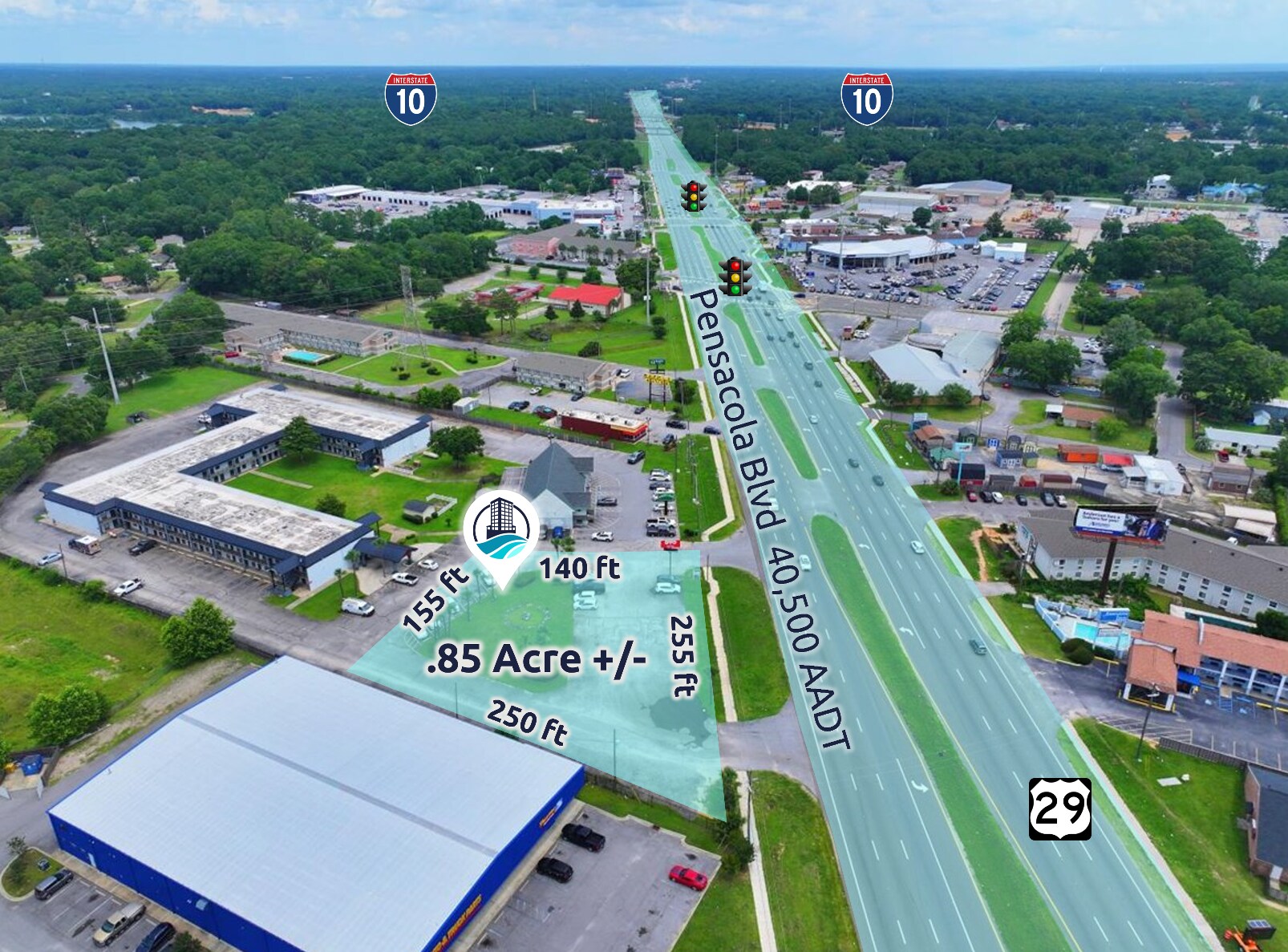 6911 Pensacola Blvd, Pensacola, FL for lease Plat Map- Image 1 of 23