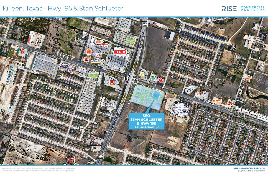 Highway 195 & Stan Schlueter Loop, Killeen, TX for lease - Aerial - Image 3 of 4