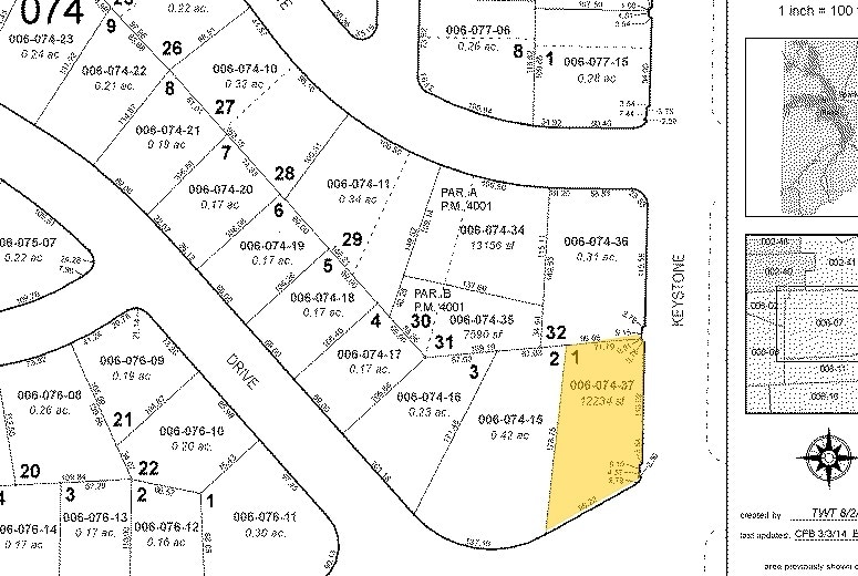 831 Keystone Ave, Reno, NV for sale - Plat Map - Image 2 of 2