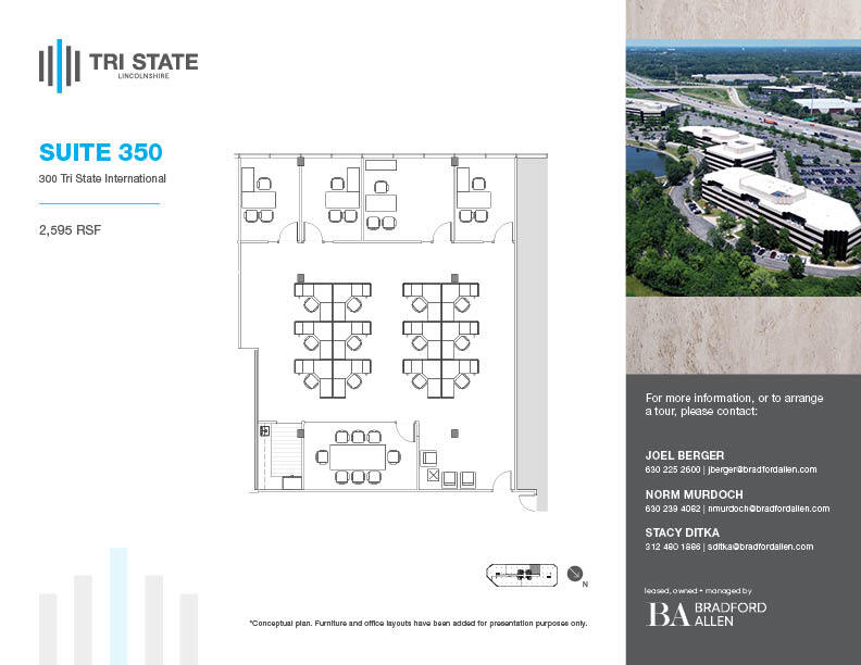 300 Tri State International, Lincolnshire, IL for lease Floor Plan- Image 1 of 12