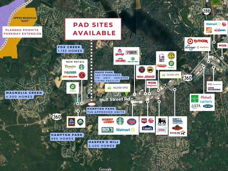 15500 Hampton Park Dr, Chesterfield, VA for lease - Aerial - Image 3 of 3