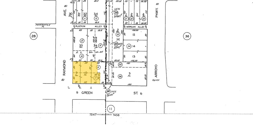 54-56 S Raymond Ave, Pasadena, CA for lease - Plat Map - Image 2 of 10