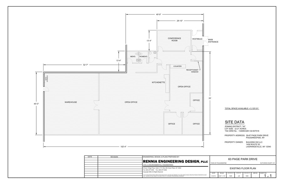 59-71 Page Park Dr, Poughkeepsie, NY for lease - Floor Plan - Image 3 of 3