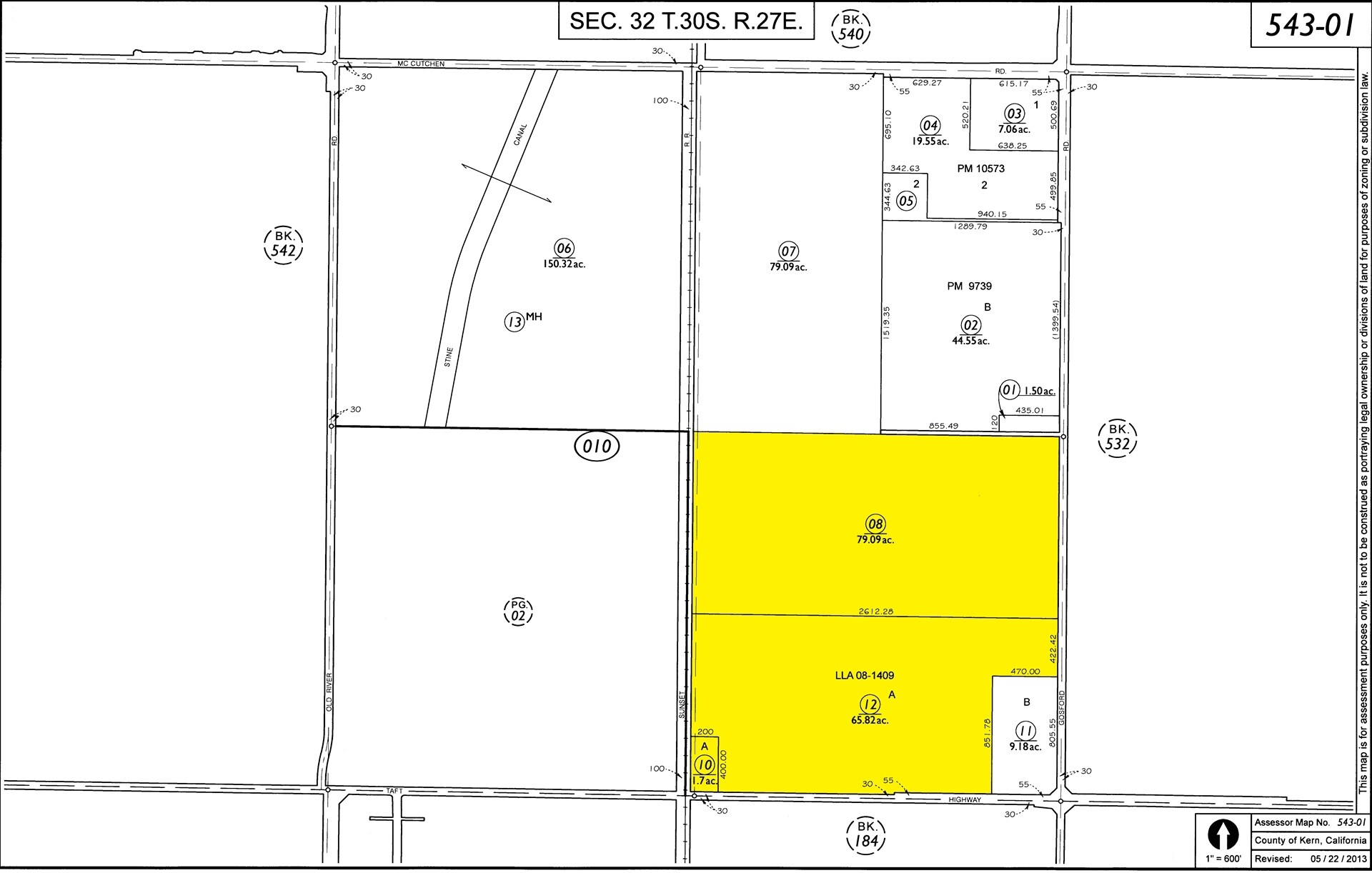Gosford Rd & Taft Hwy, Bakersfield, CA for sale Plat Map- Image 1 of 1