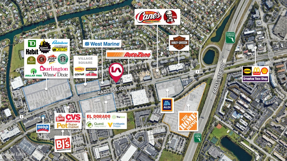 19485-19489 S Dixie Hwy, Cutler Bay, FL for lease - Building Photo - Image 2 of 10