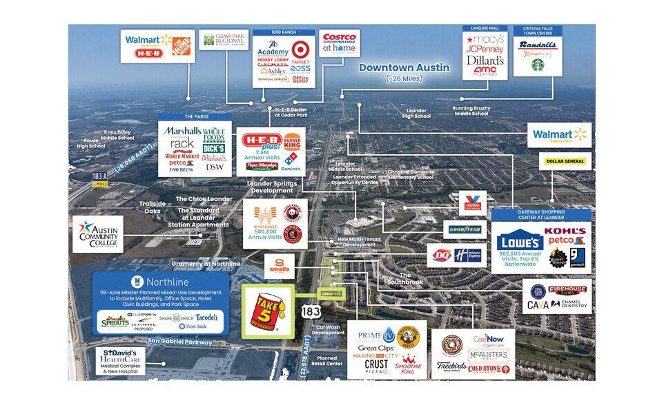 125 Main st, Leander, TX for sale - Aerial - Image 3 of 3