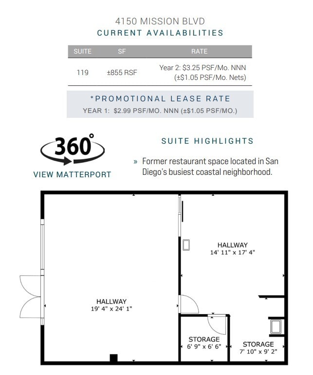 4110-4190 Mission Blvd, San Diego, CA for lease Floor Plan- Image 1 of 1