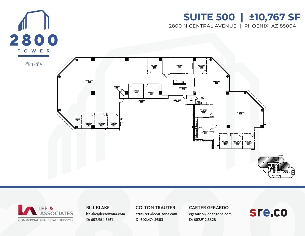 2800 N Central Ave, Phoenix, AZ for lease Floor Plan- Image 1 of 1