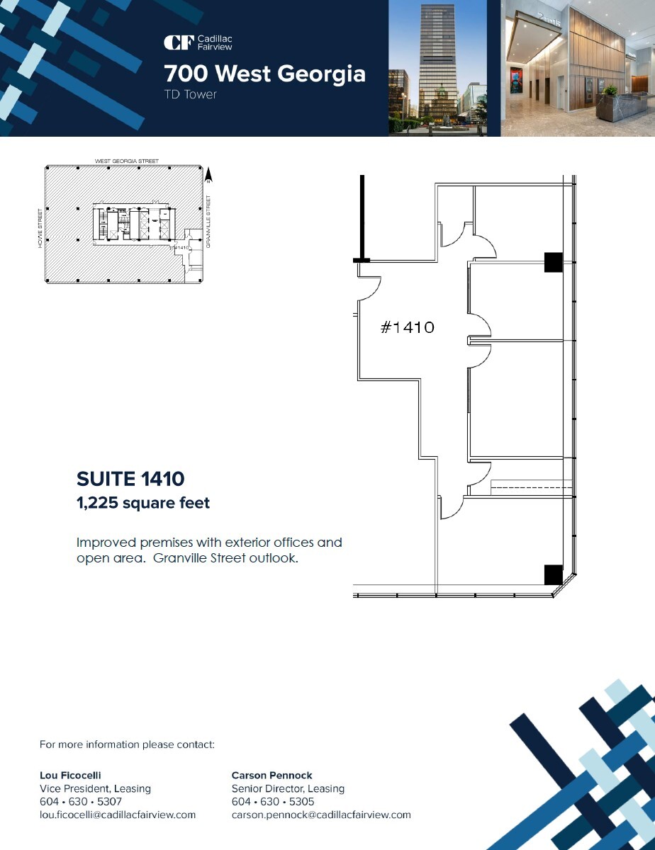 700 W Georgia St, Vancouver, BC for lease Floor Plan- Image 1 of 1