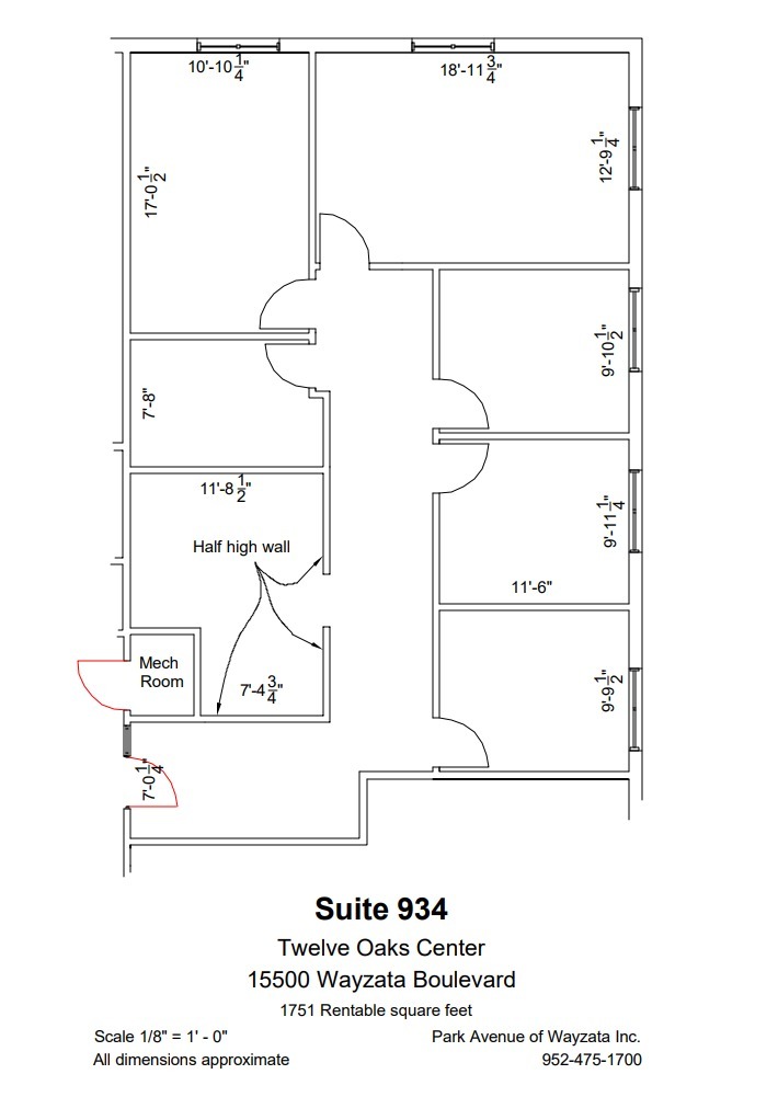 600 Twelve Oaks Center Dr, Wayzata, MN for lease Floor Plan- Image 1 of 1