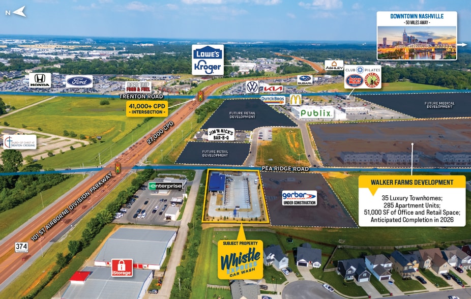 2530 Pea Ridge Rd, Clarksville, TN for sale - Aerial - Image 3 of 4