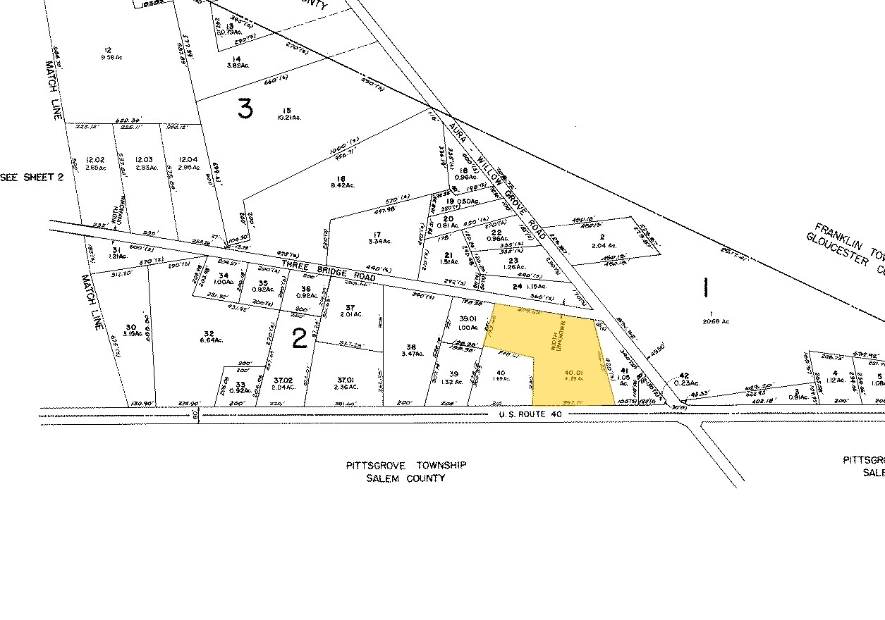 461 Three Bridge Rd, Newfield, NJ for sale Plat Map- Image 1 of 1