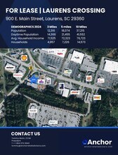 900 E Main St, Laurens, SC - AERIAL map view