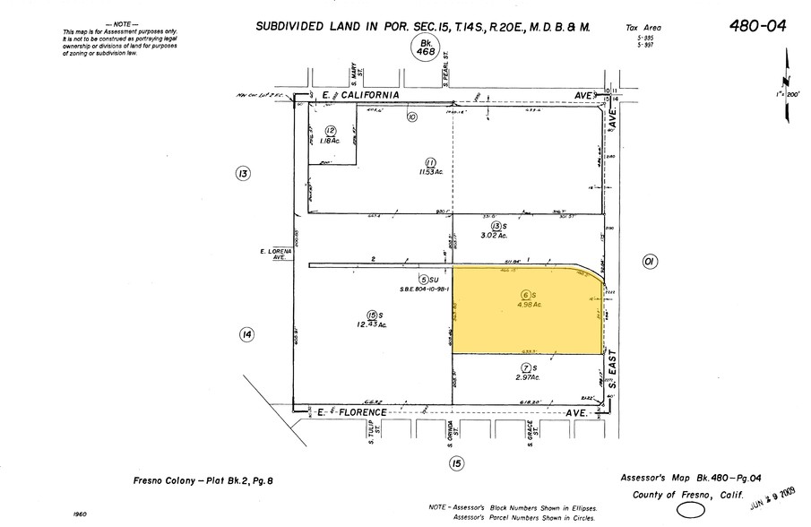 2222 S East Ave, Fresno, CA for sale - Plat Map - Image 2 of 14