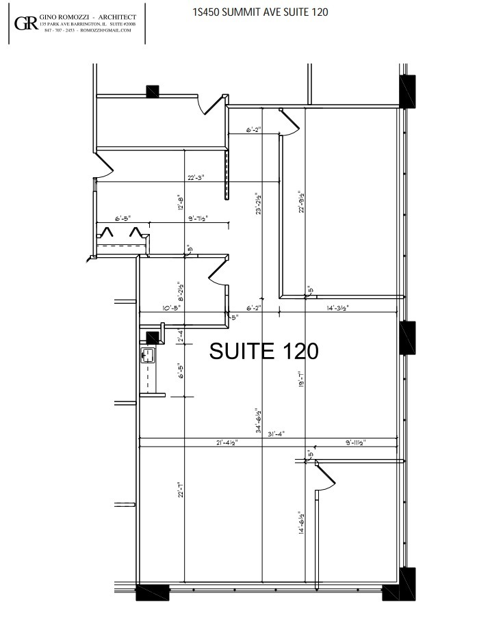 1 S 450 Summit Ave, Oakbrook Terrace, IL for lease Floor Plan- Image 1 of 1