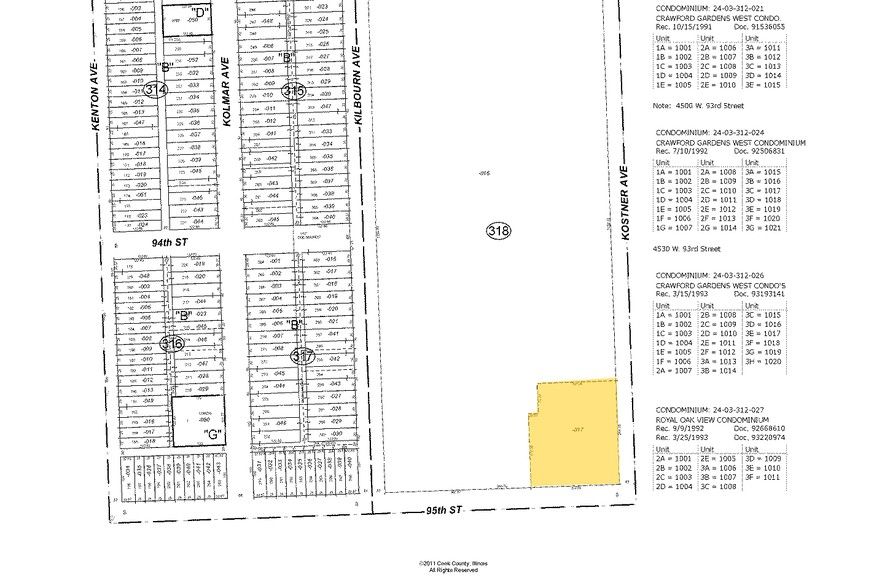 4400 W 95th St, Oak Lawn, IL for lease - Plat Map - Image 2 of 9