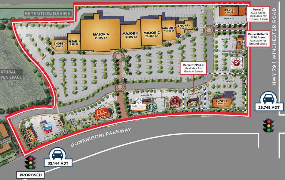 Domenigoni Pky, Winchester, CA for lease - Site Plan - Image 2 of 2