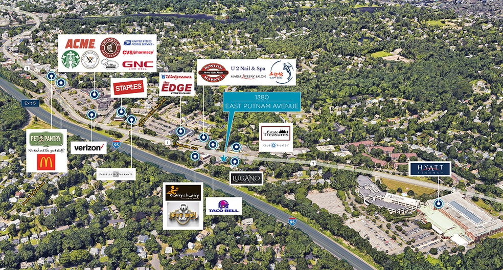 1380 E Putnam Ave, Old Greenwich, CT for sale - Aerial - Image 3 of 3