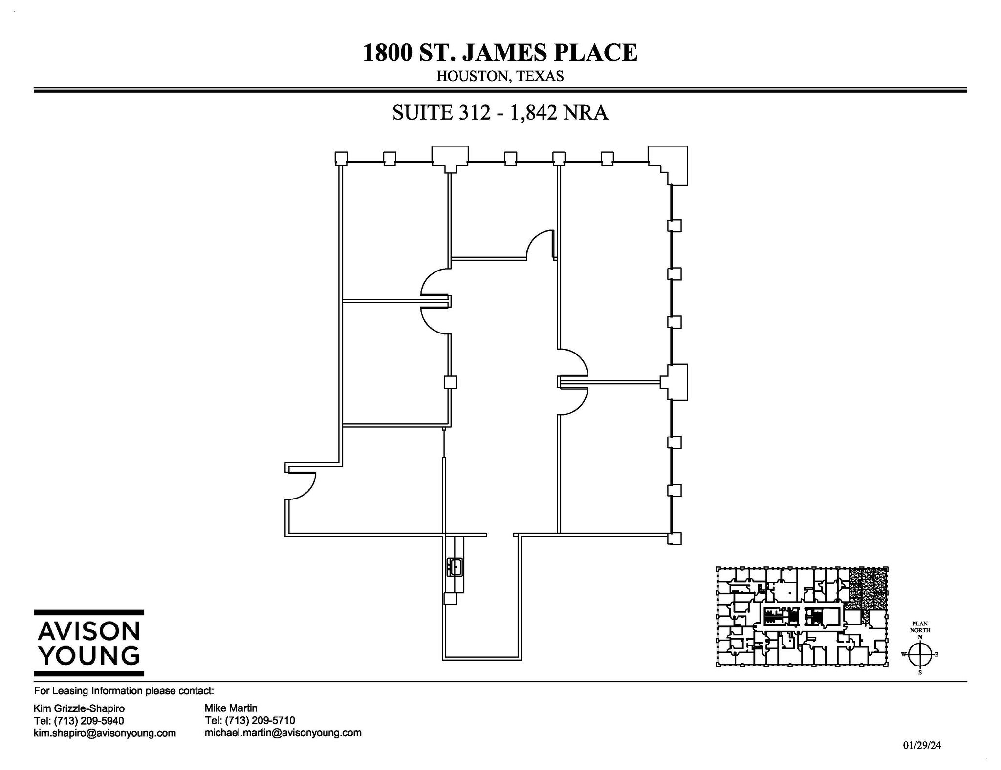 1800 St James Pl, Houston, TX for lease Floor Plan- Image 1 of 1