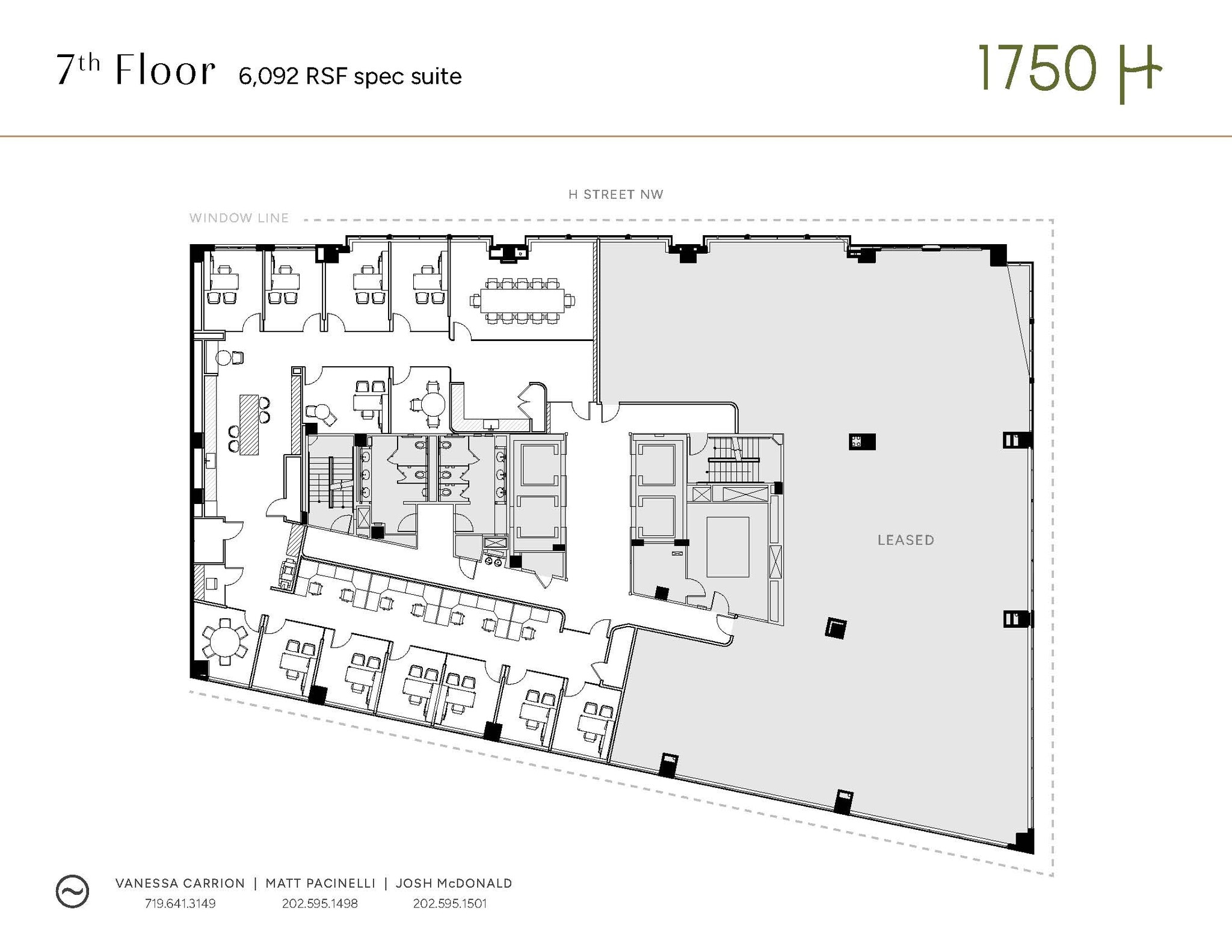 1750 H St NW, Washington, DC for lease Floor Plan- Image 1 of 5